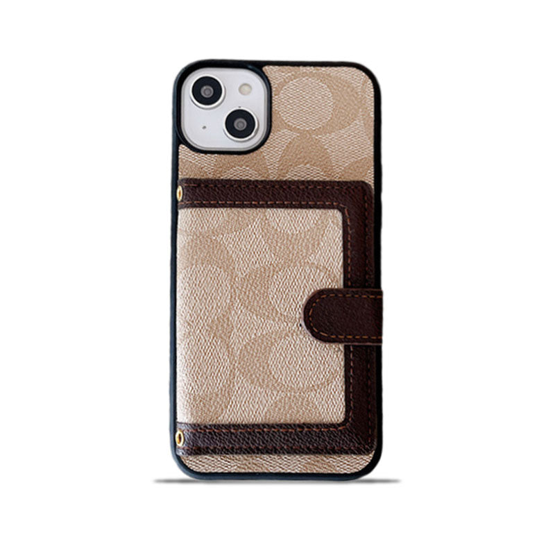 Classic iPhone Case With Wallet And Crossbody Strap White