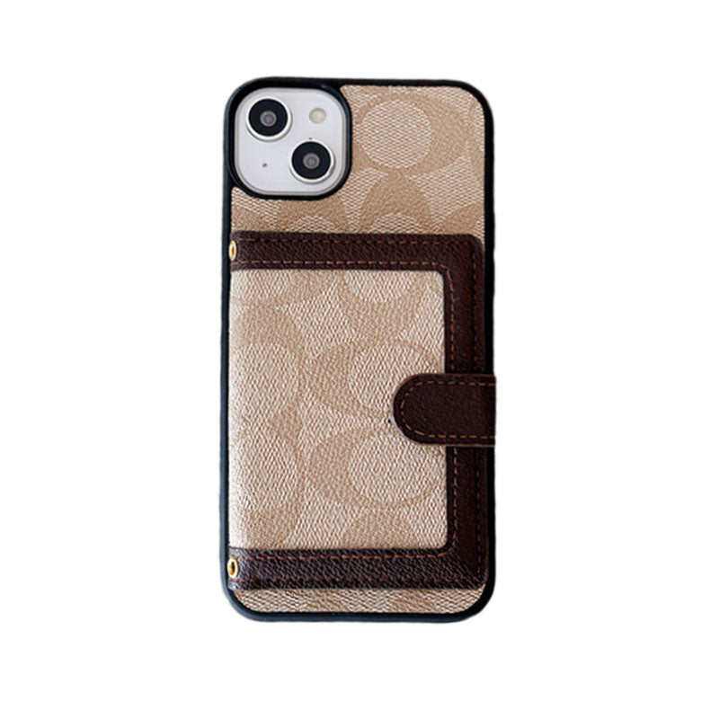 Classic iPhone Case With Wallet And Crossbody Strap White