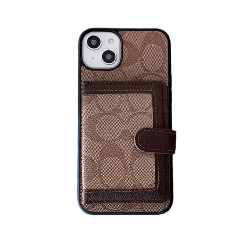 Classic iPhone Case With Wallet And Crossbody Strap White