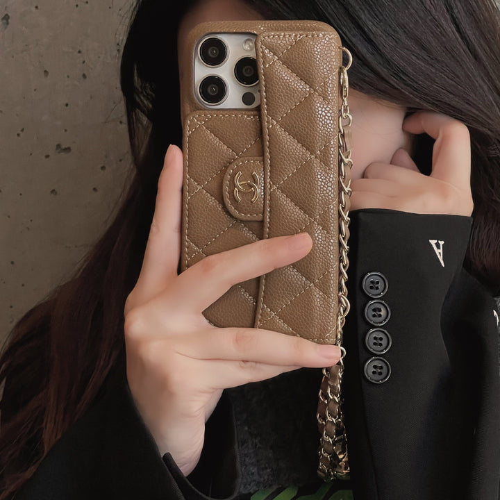 Genuine Leather Wallet Leather Crossbody Bag Apple iPhone Case