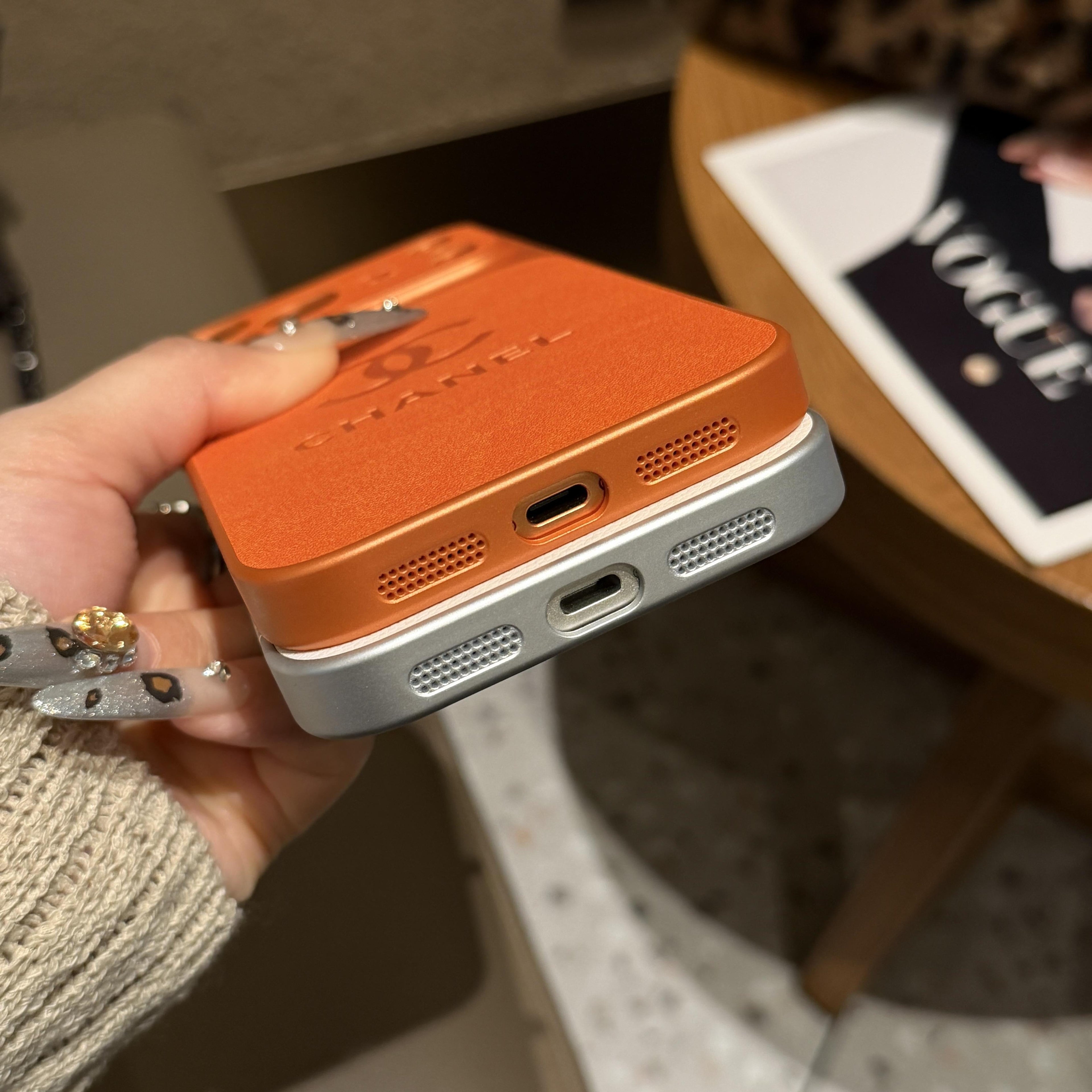 Luxury Embossed Leather Protective iPhone Case – Premium Protective Phone Cover
