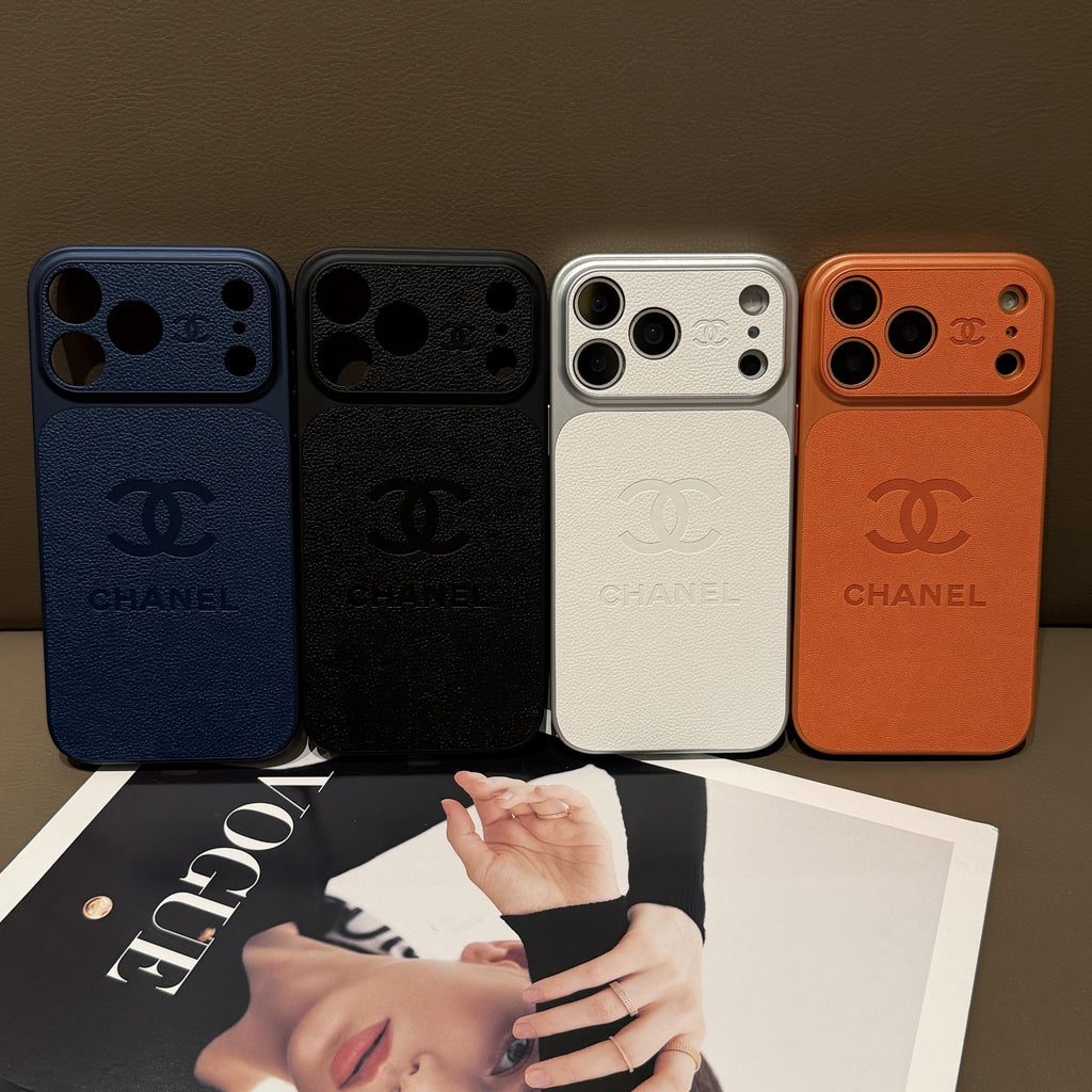 Luxury Embossed Leather Protective iPhone Case – Premium Protective Phone Cover