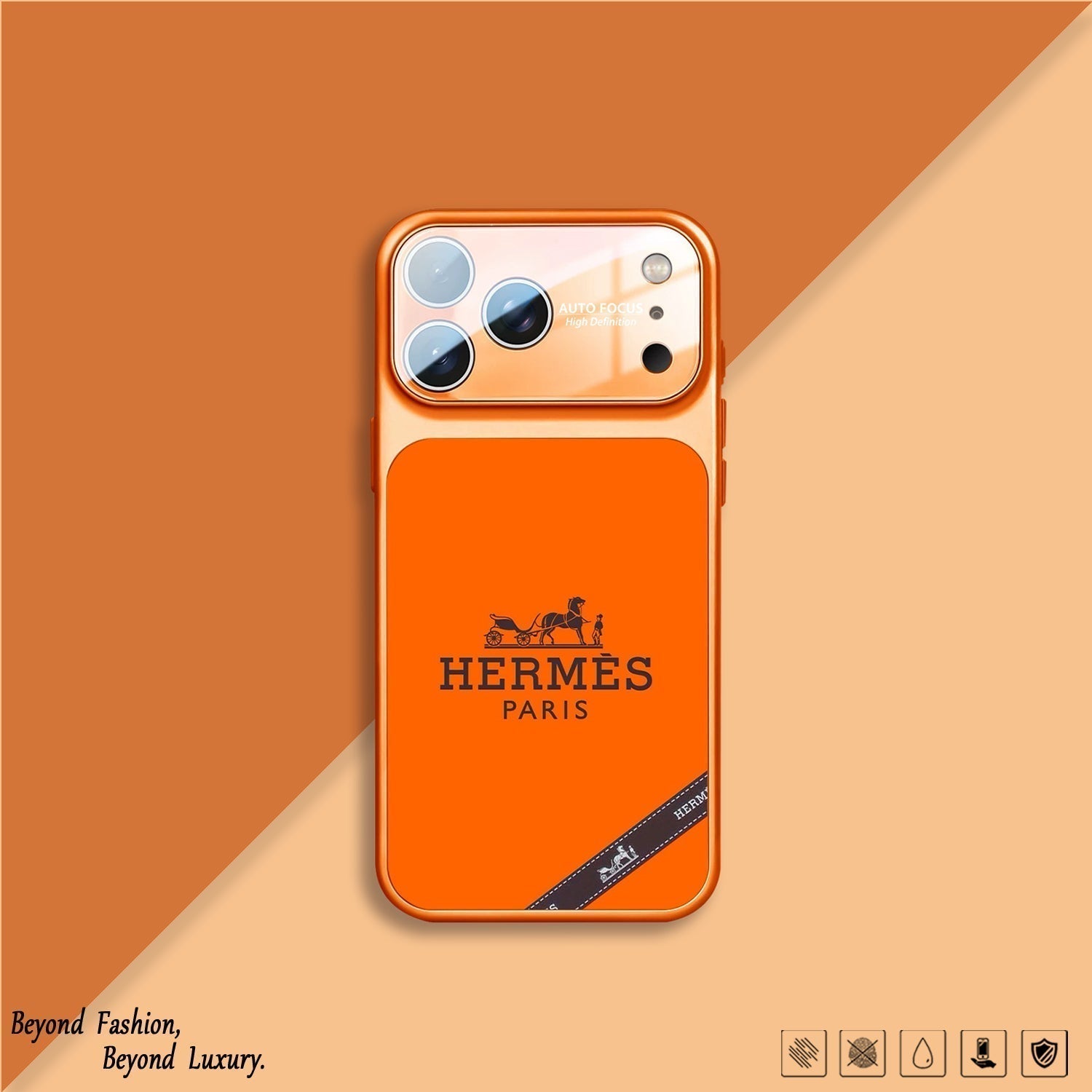 Luxury Orange Series iPhone Case – Premium Protective Phone Cover