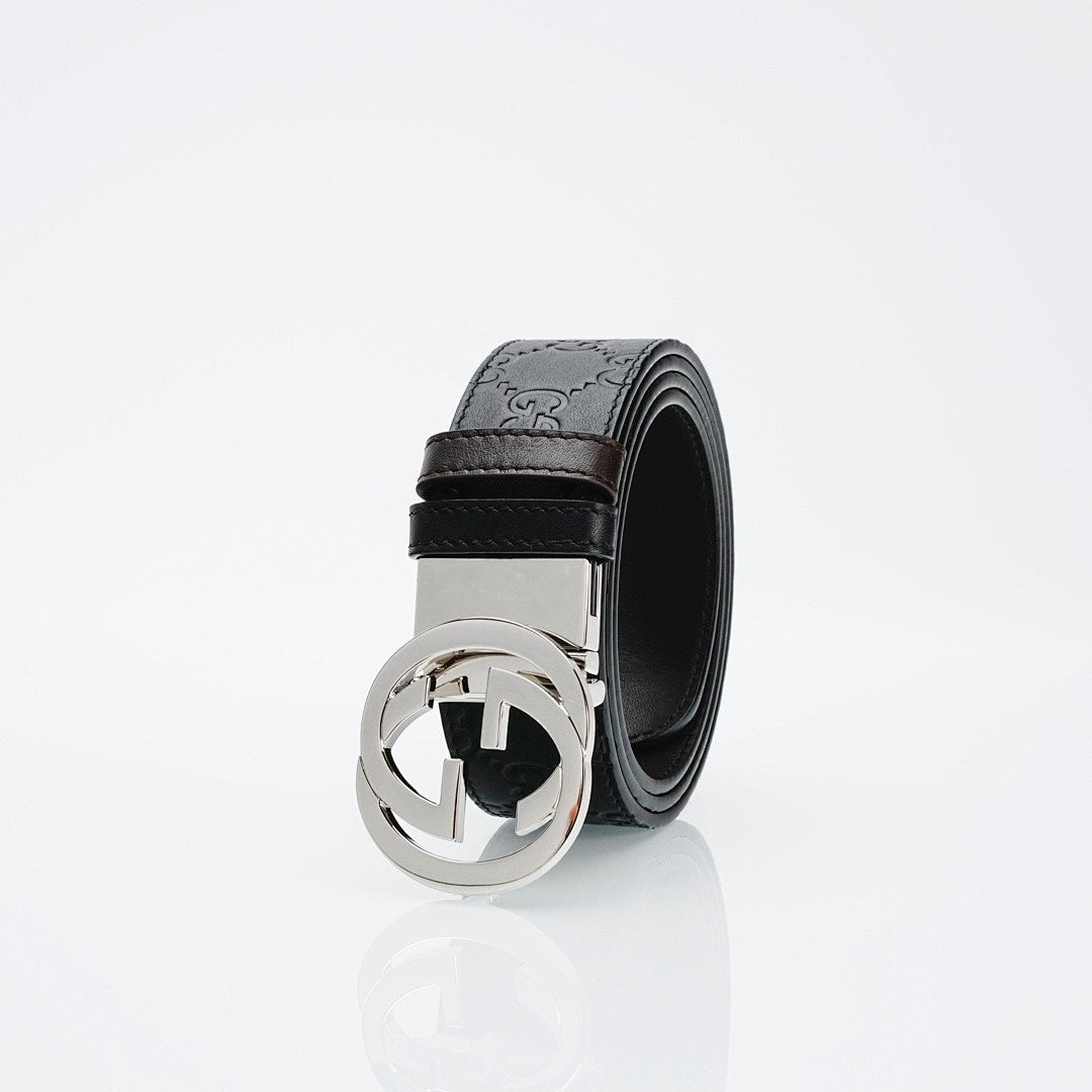 Reversible Leather Belt with Silver Buckle Style 2 – Premium Leather Belt