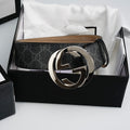 Reversible Leather Belt with Silver Buckle – Premium Leather Belt
