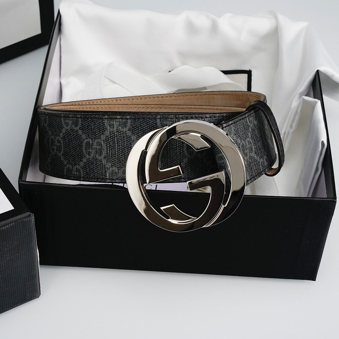 Reversible Leather Belt with Silver Buckle – Premium Leather Belt