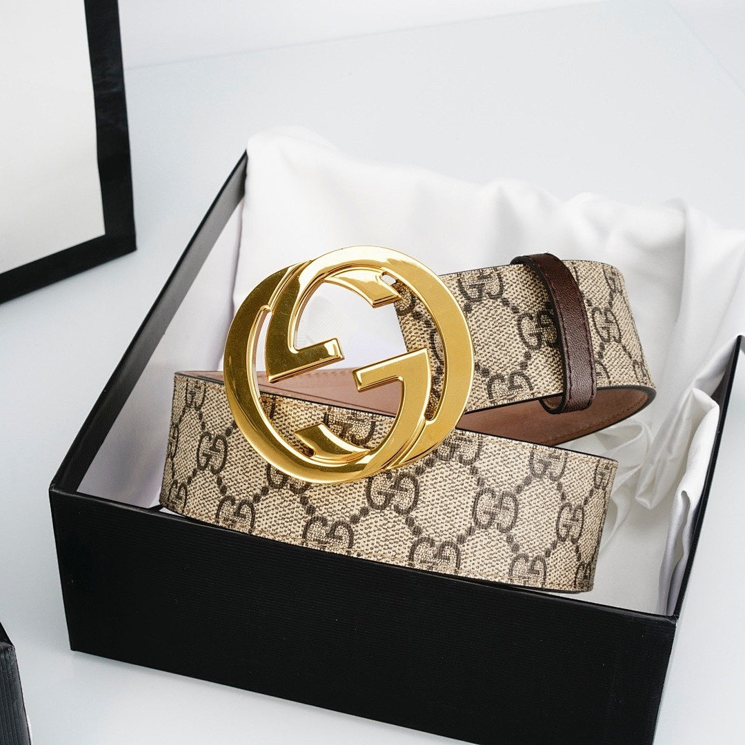 Reversible Leather Belt with Gold Buckle – Premium Leather Belt