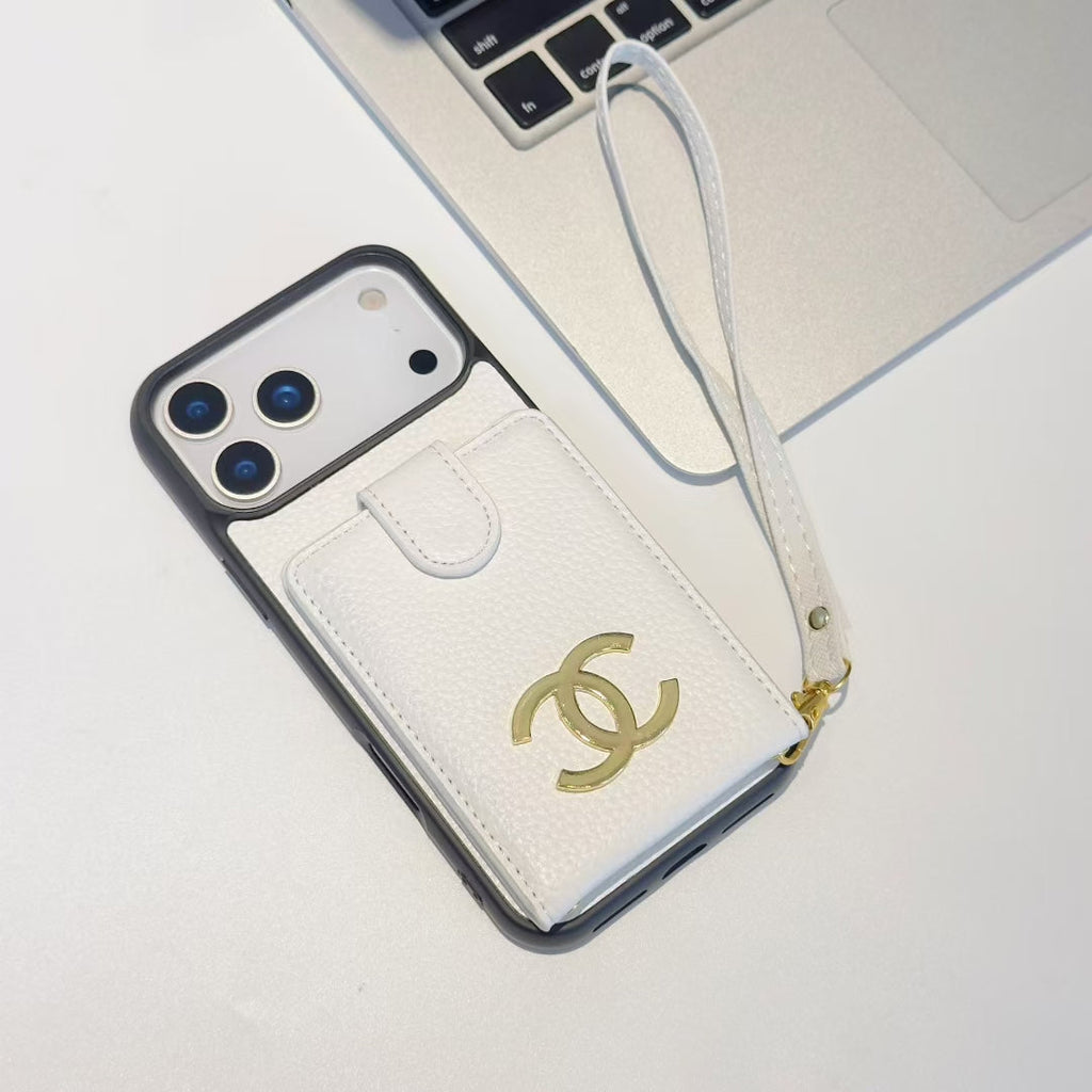 IPhone Case With Card Holder & Hand Strap