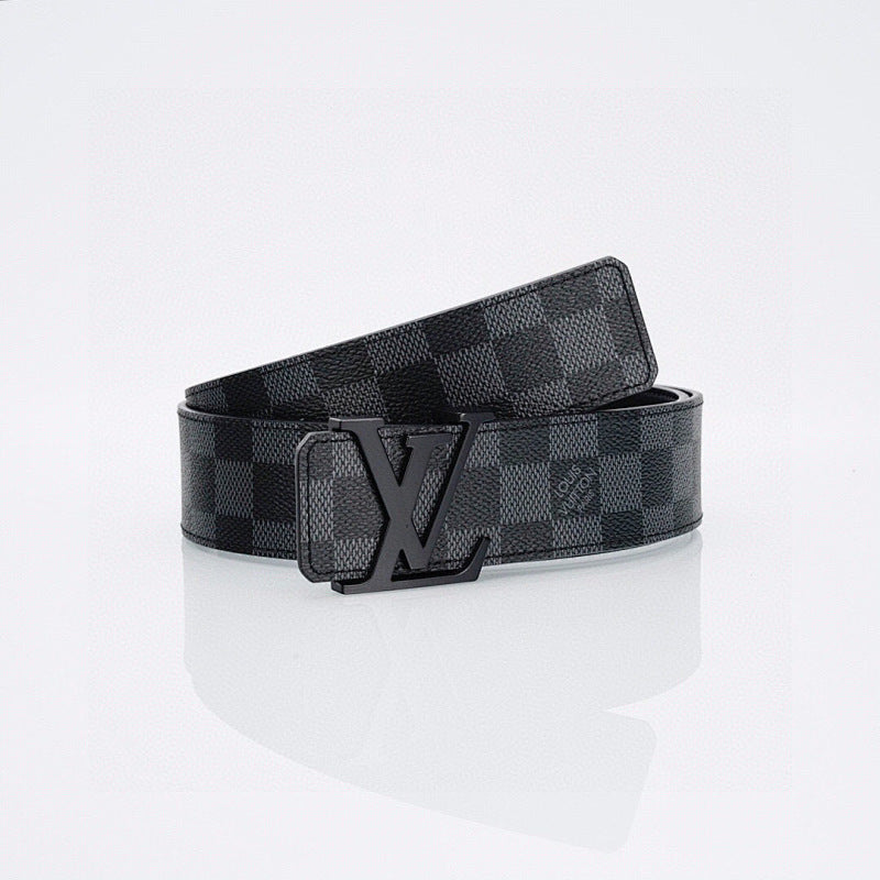 Luxury Black Lacquer Buckle Leather Belt – Premium Leather Belt