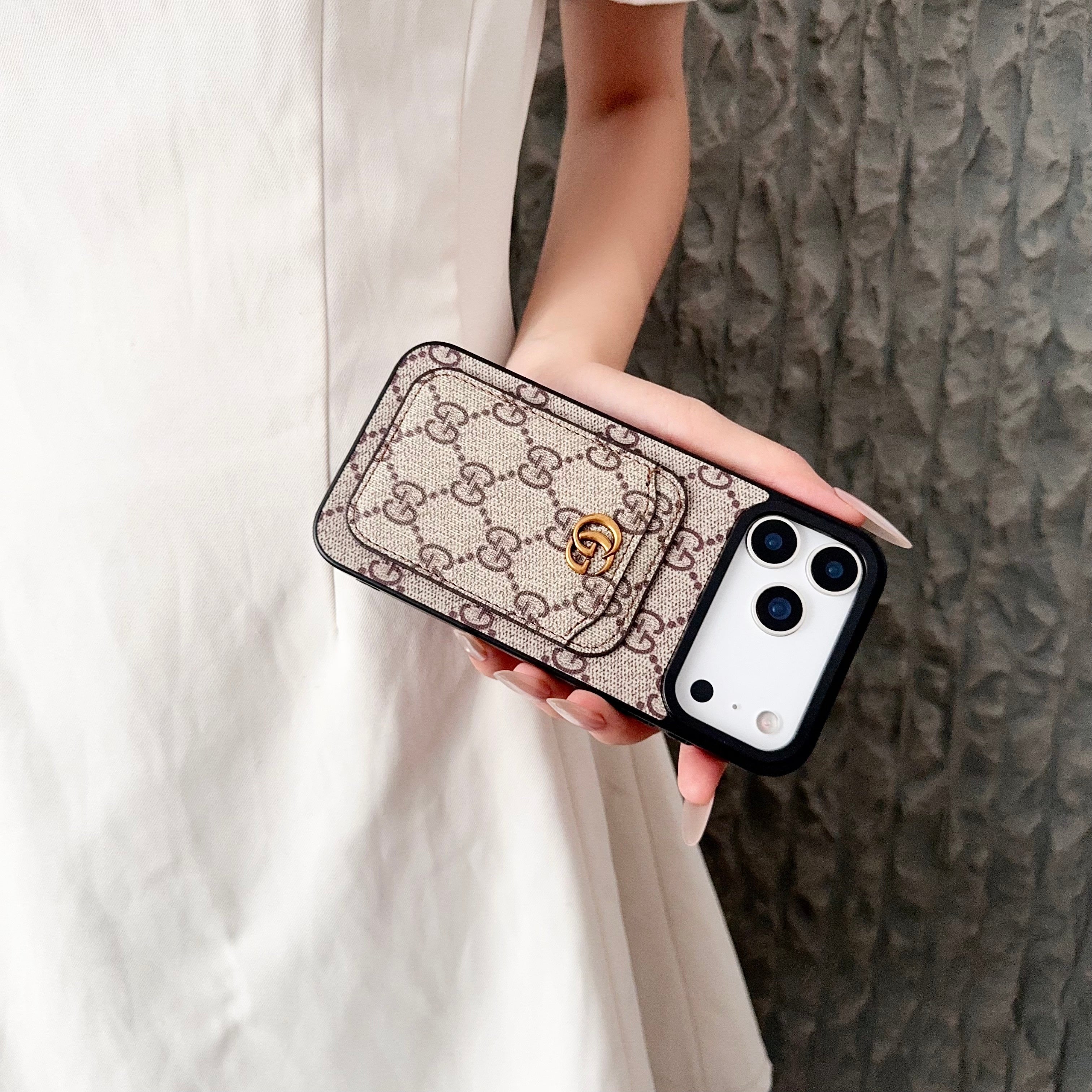 Luxury iPhone Case With Card Holder For iPhone 17 / 16 / 15 / 14