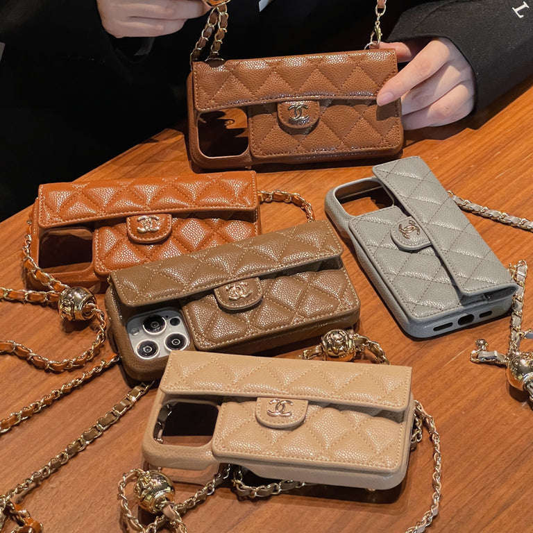 Genuine Leather Wallet Leather Crossbody Bag Apple iPhone Case