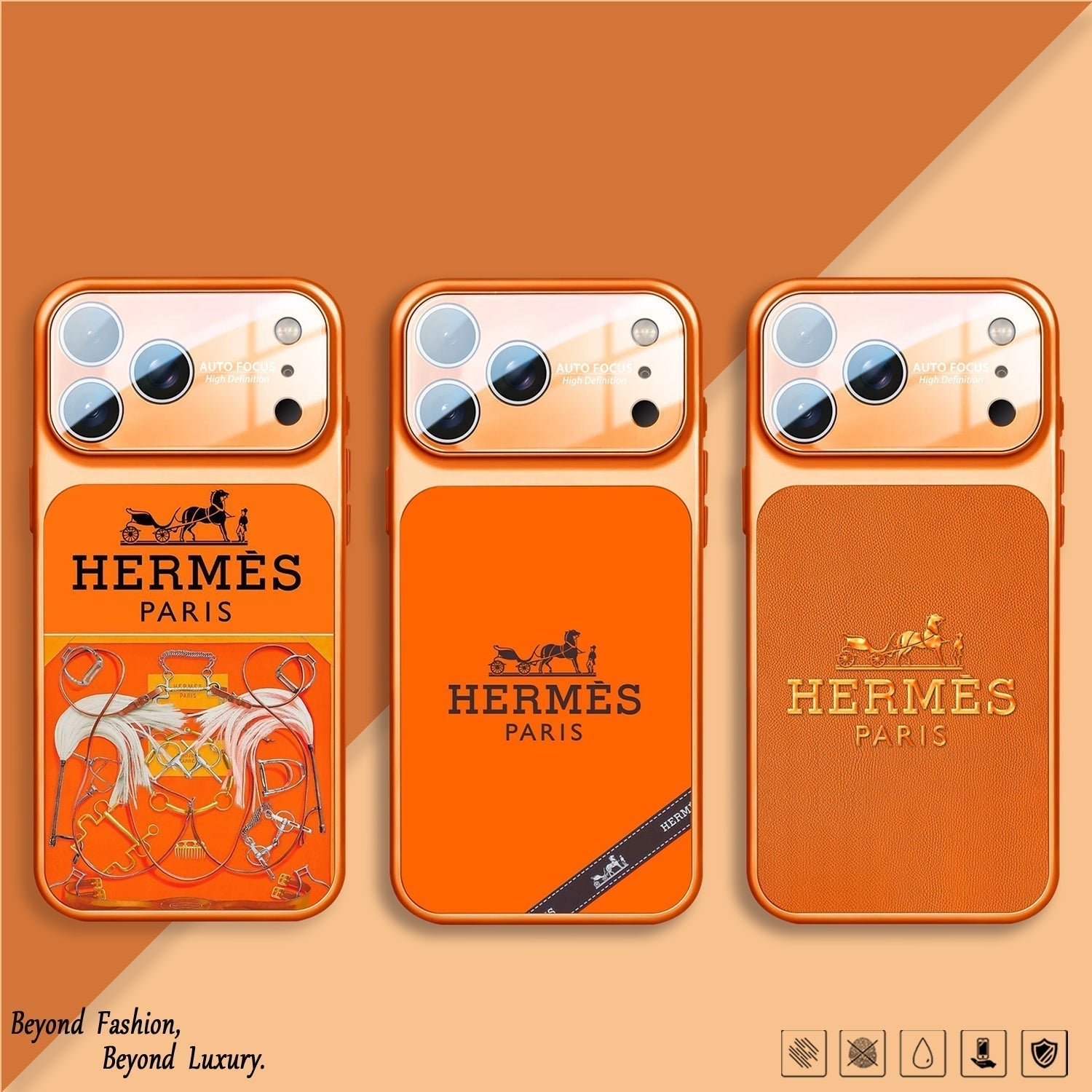 Luxury Orange Series iPhone Case – Premium Protective Phone Cover
