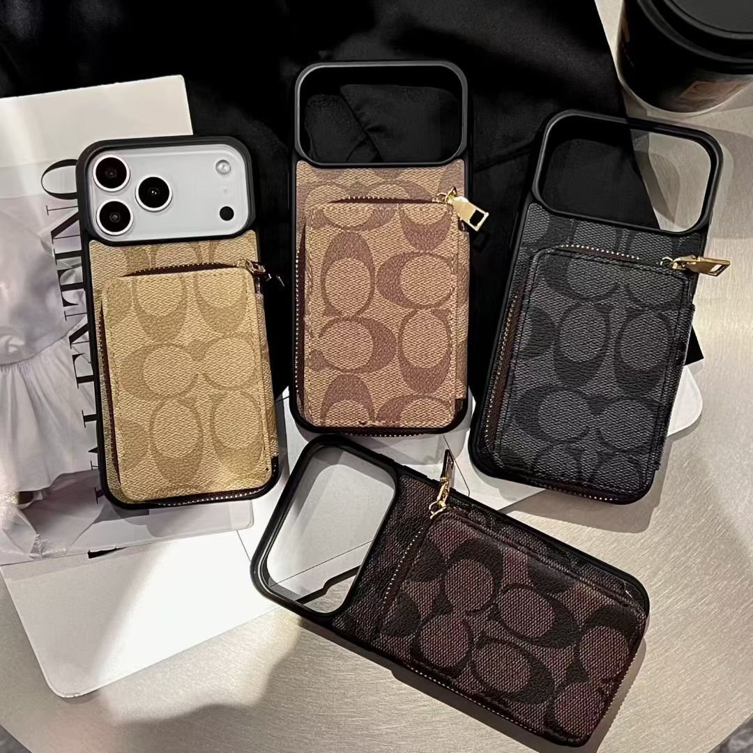 Luxury Leather Case Card Holder For iPhone 17 / 16 / 15 / 14