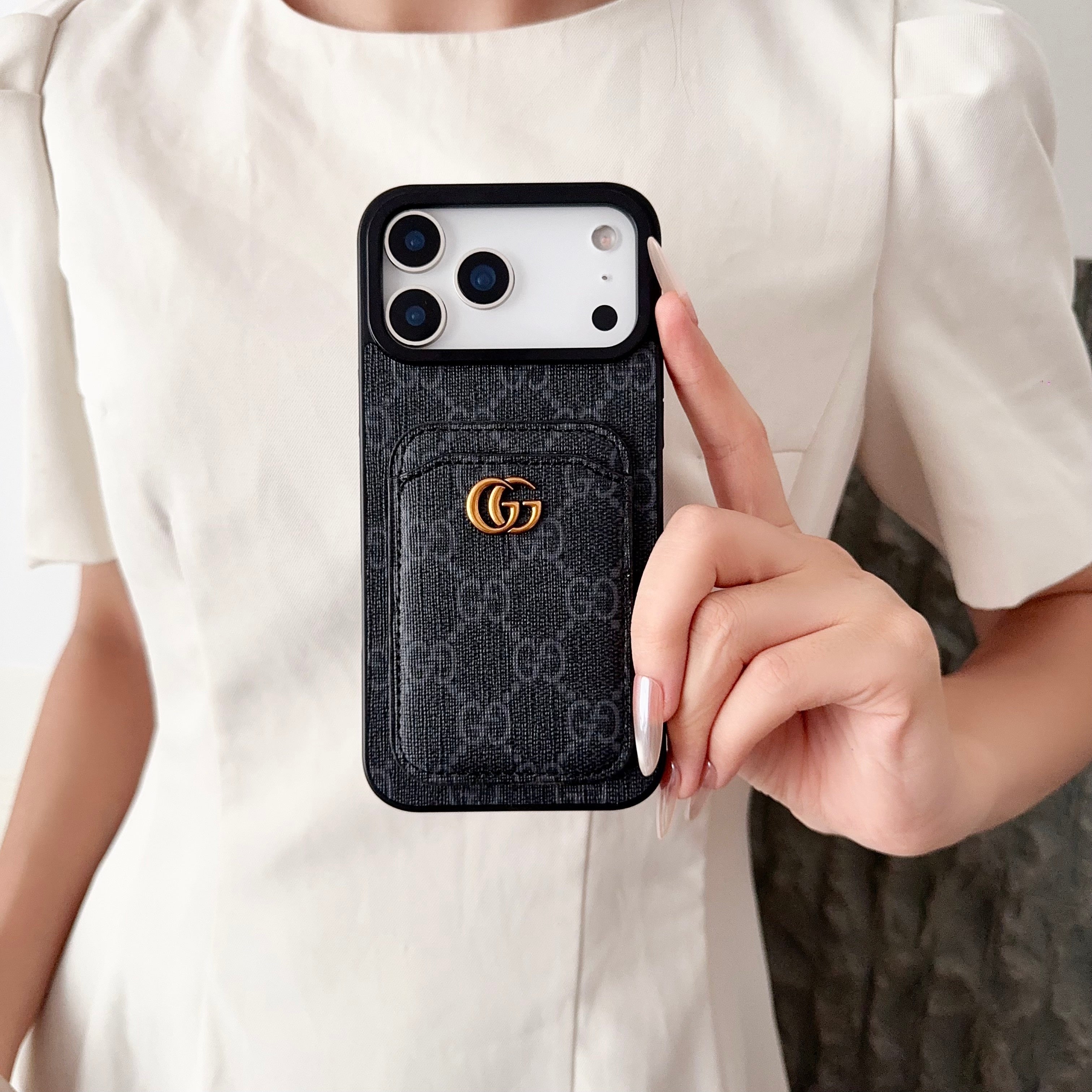Luxury iPhone Case With Card Holder For iPhone 17 / 16 / 15 / 14