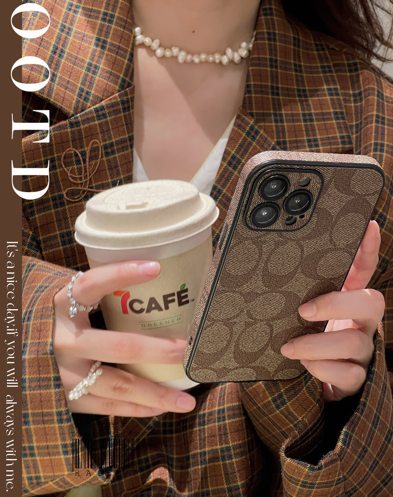 Classic iPhone Case Coffee – Slim Luxury Protective Cover