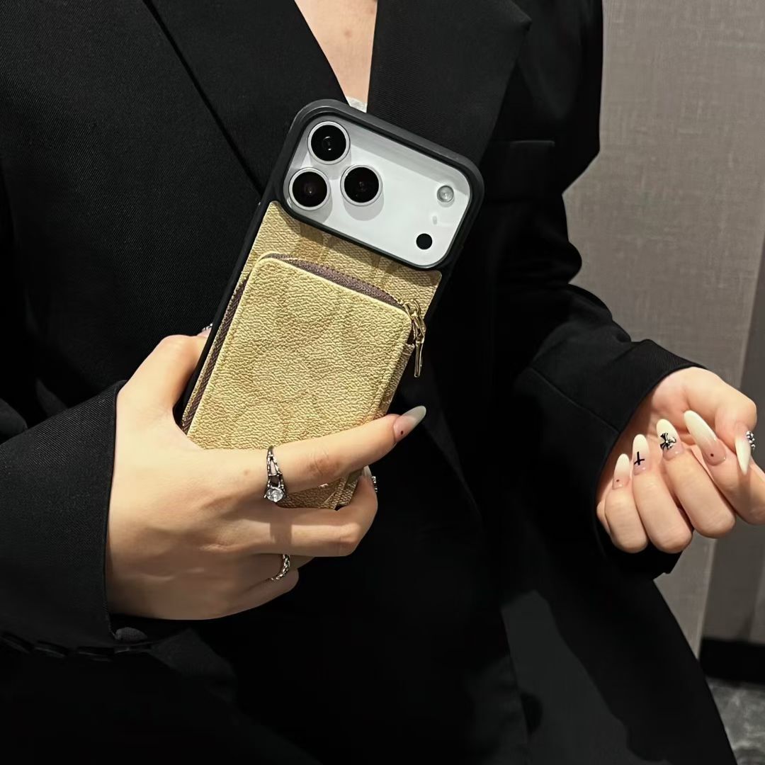 Luxury Leather Case Card Holder For iPhone 17 / 16 / 15 / 14