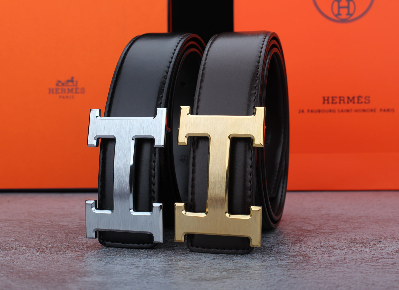 2 Colors Classic Buckle Leather Belt – Premium Leather Belt