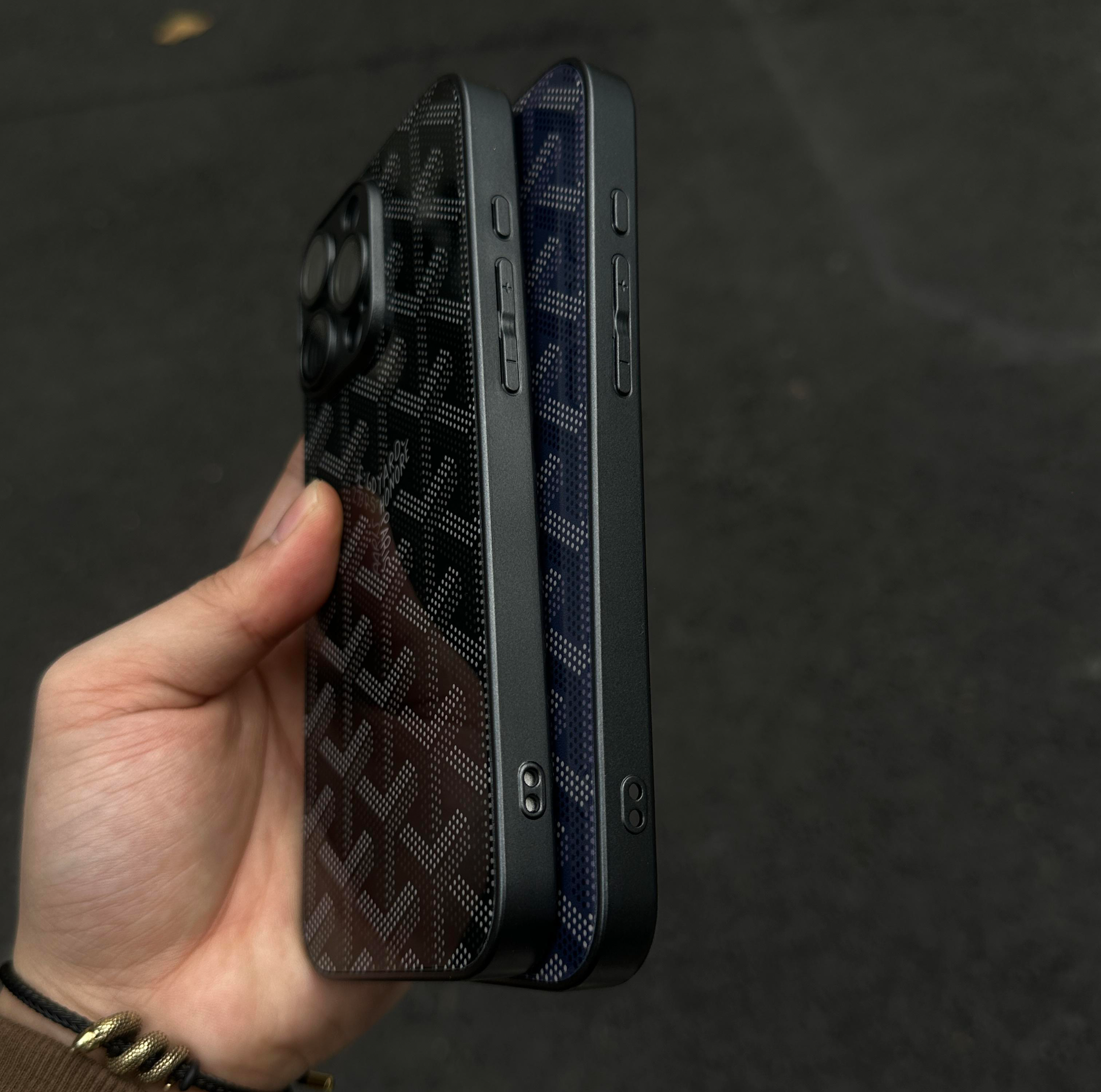 G-Y Luxury Geometric Monogram iPhone Case – Shockproof Protective Phone Cover