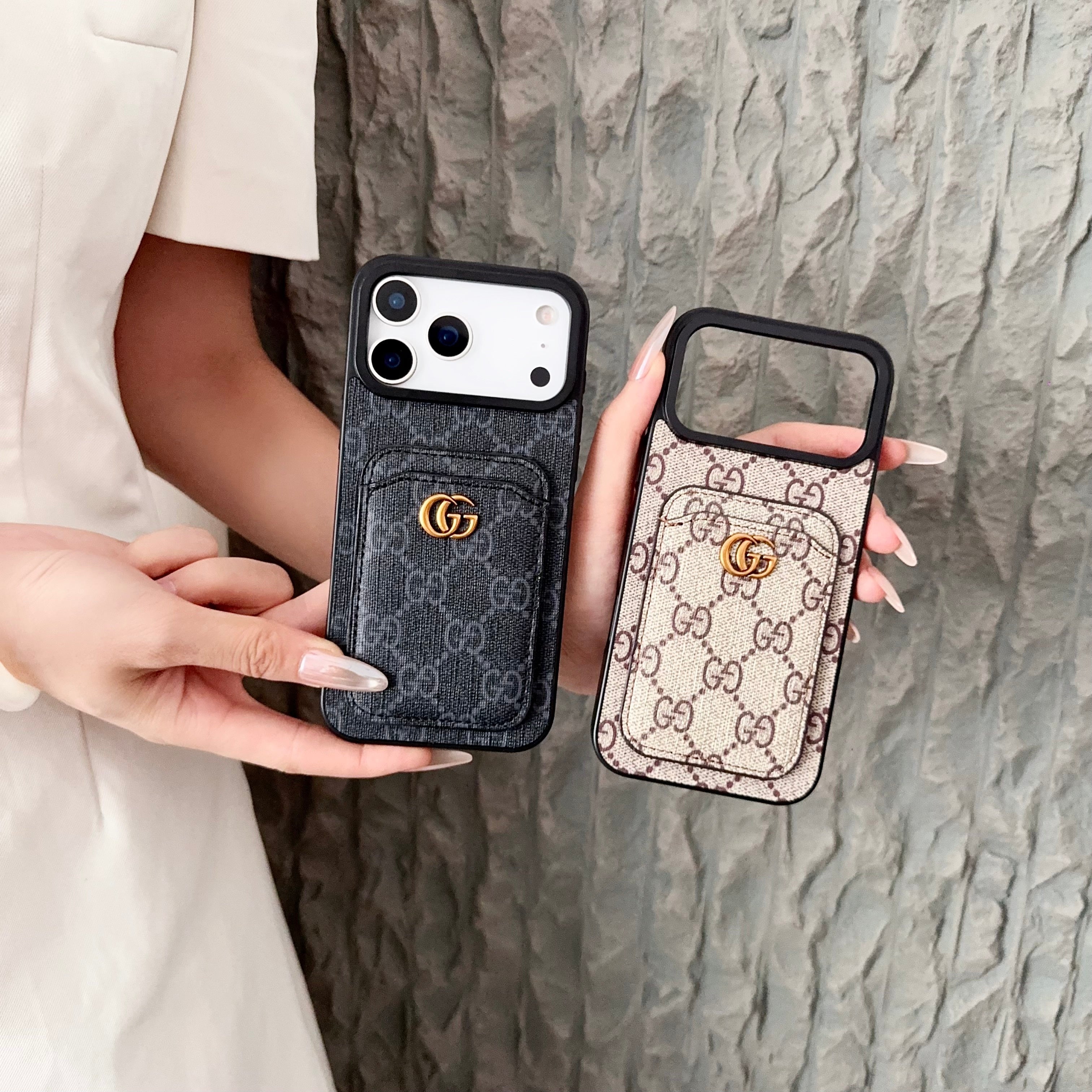 Luxury iPhone Case With Card Holder For iPhone 17 / 16 / 15 / 14
