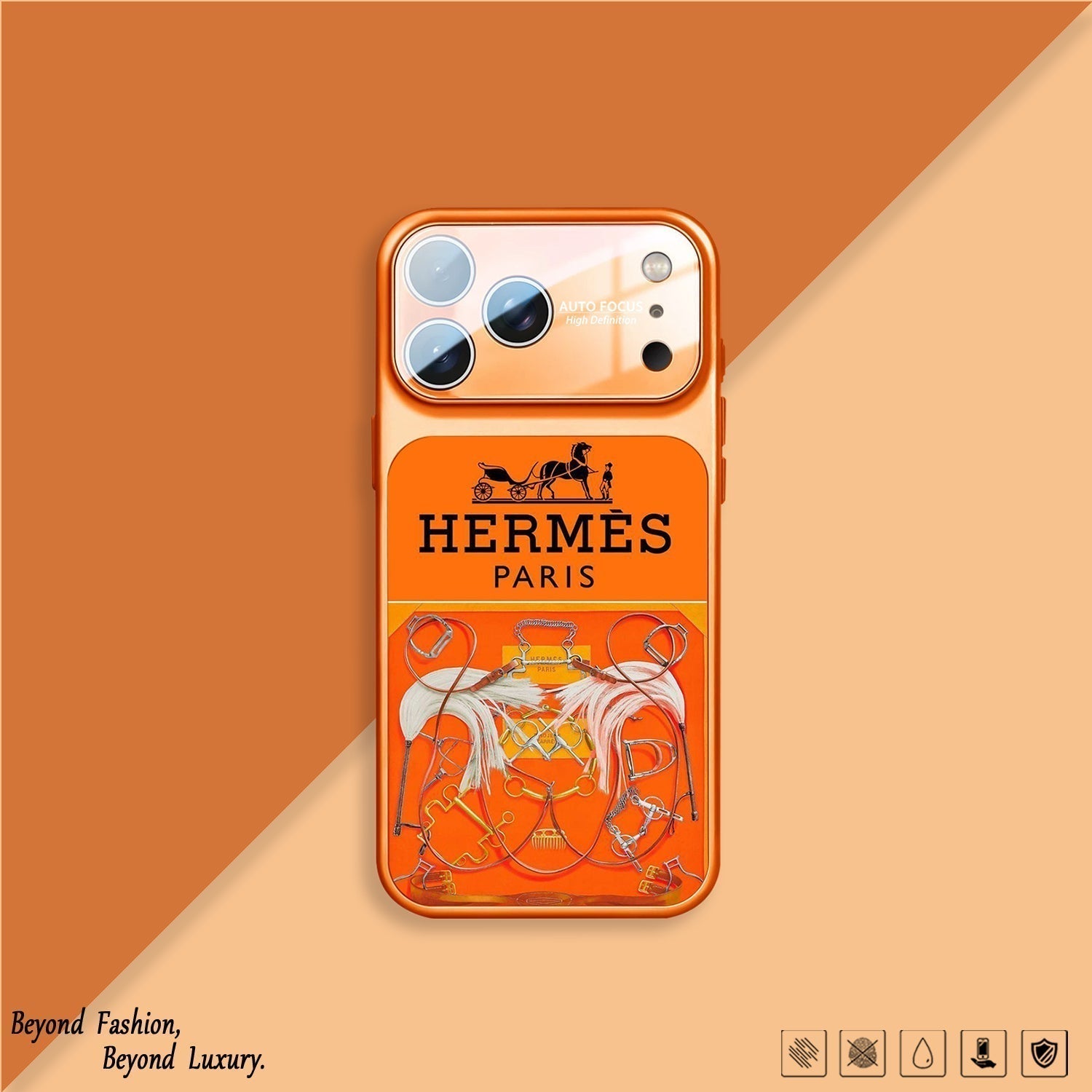 Luxury Orange Series iPhone Case – Premium Protective Phone Cover