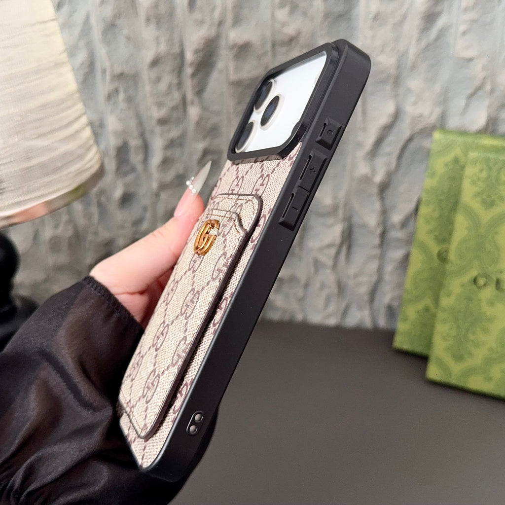 Luxury iPhone Case With Card Holder For iPhone 17 / 16 / 15 / 14