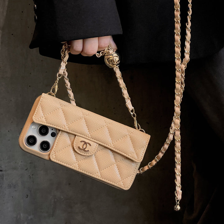 Genuine Leather Wallet Leather Crossbody Bag Apple iPhone Case