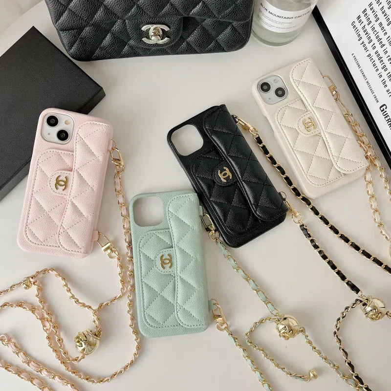 Genuine Leather Wallet Leather Crossbody Bag Apple iPhone Case