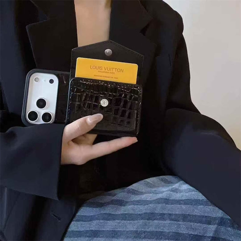 Lux Apple Phone Case with Card Holder For iPhone 17 / 16 / 15 / 14