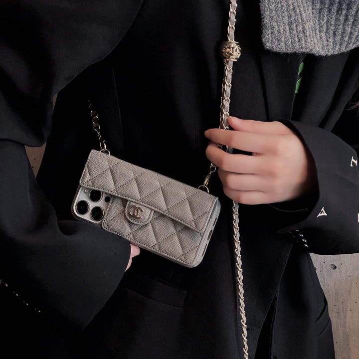 Genuine Leather Wallet Leather Crossbody Bag Apple iPhone Case