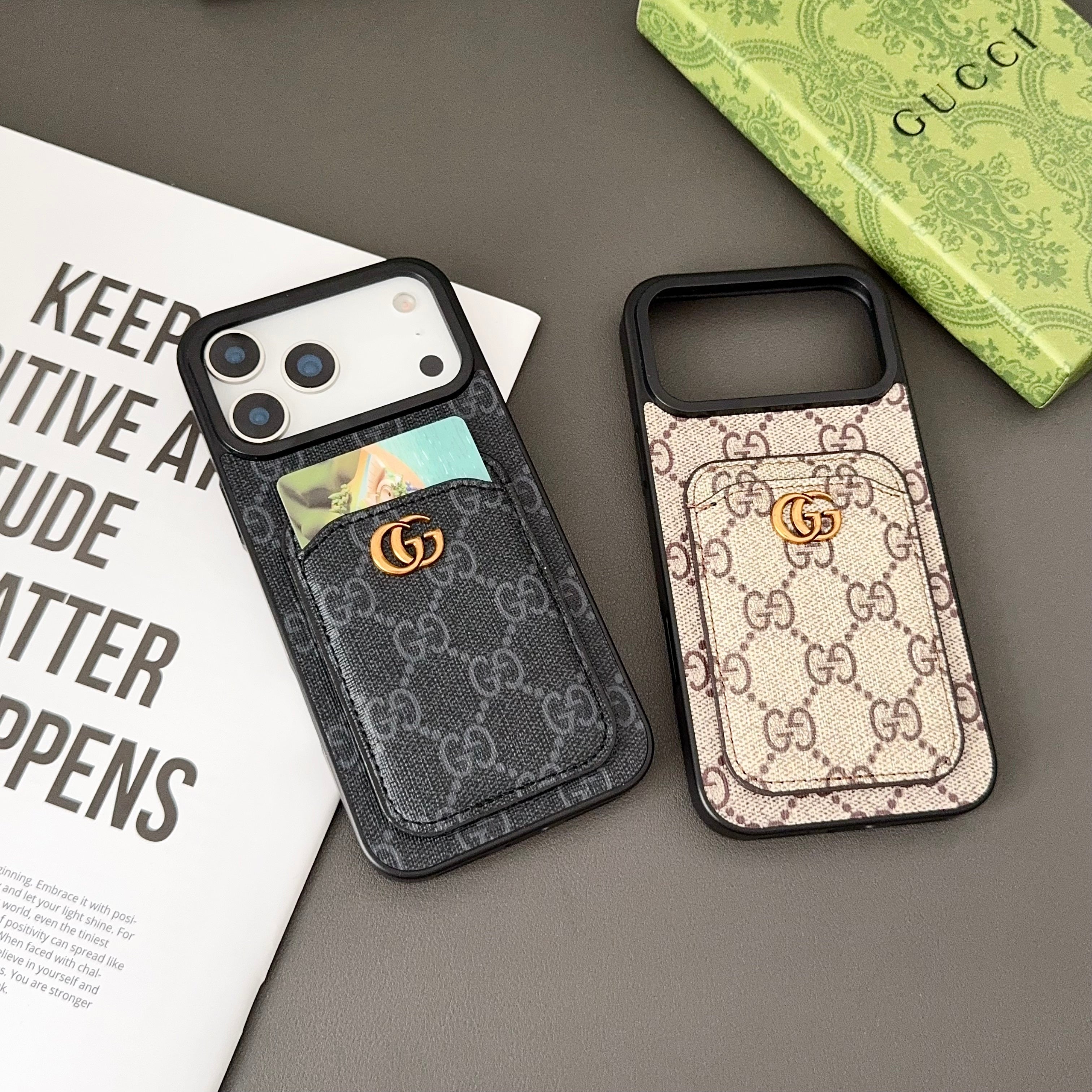 Luxury iPhone Case With Card Holder For iPhone 17 / 16 / 15 / 14