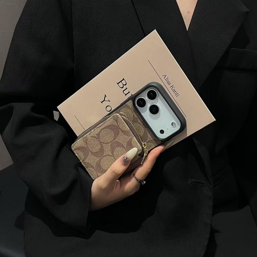 Luxury Leather Case Card Holder For iPhone 17 / 16 / 15 / 14