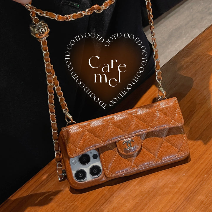 Genuine Leather Wallet Leather Crossbody Bag Apple iPhone Case