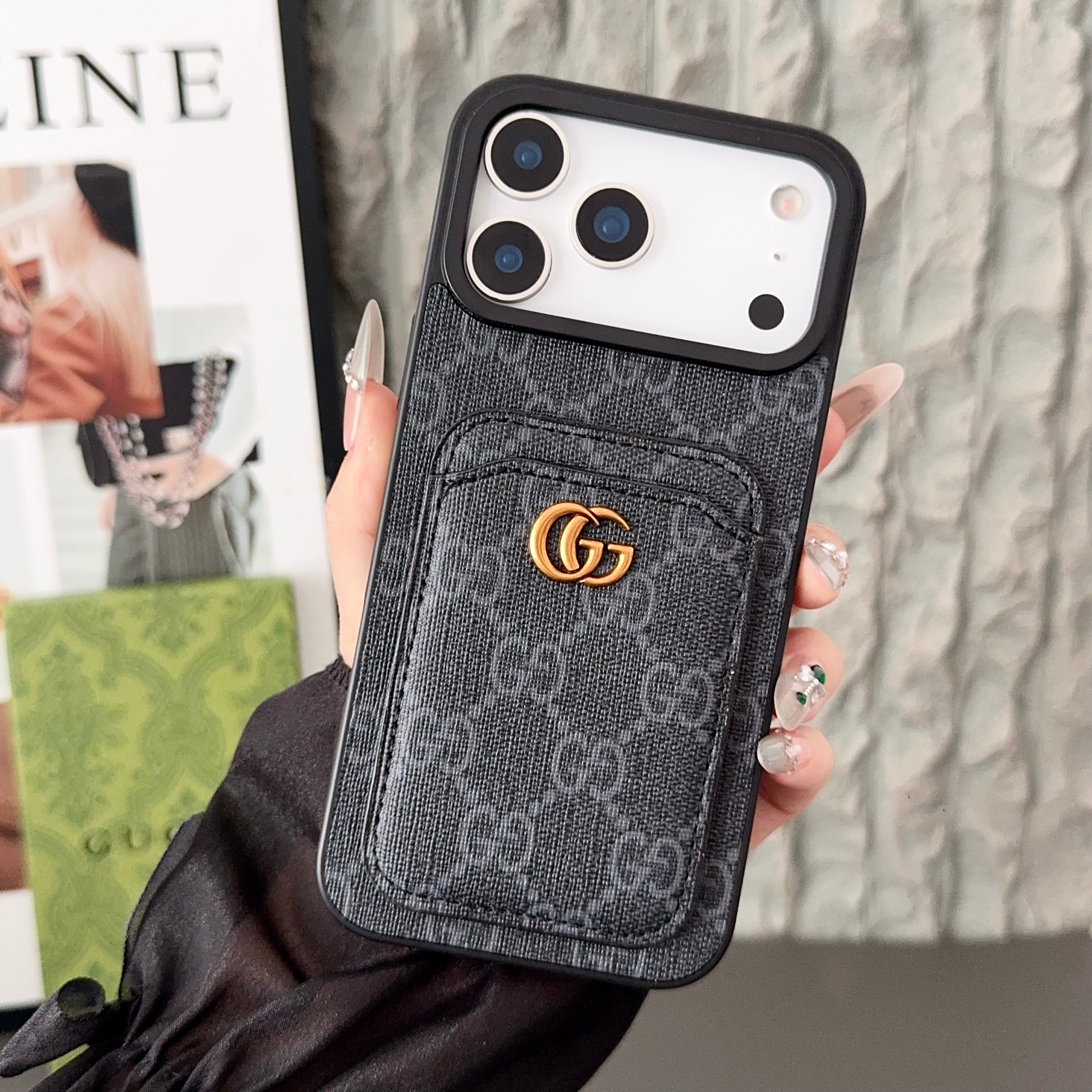 Luxury iPhone Case With Card Holder For iPhone 17 / 16 / 15 / 14