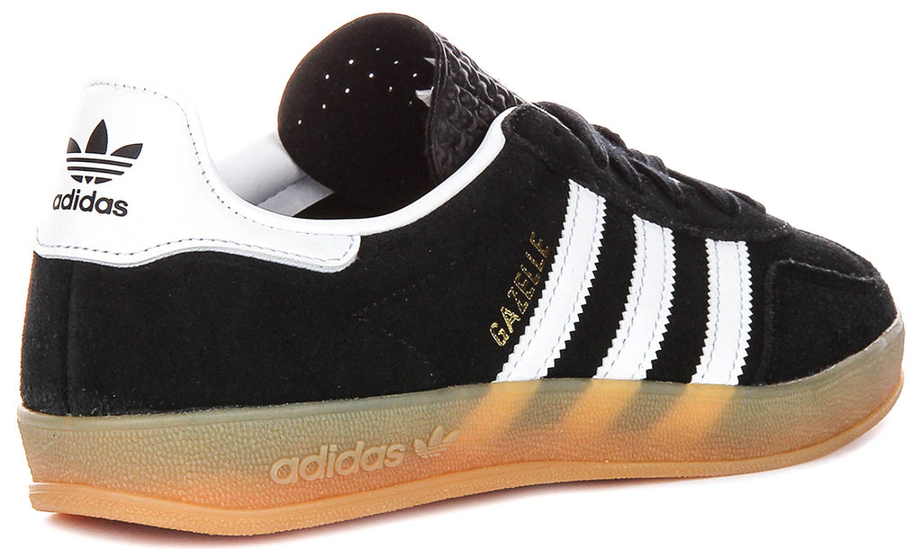 Adidas Gazelle Indoor In Black White For Youth