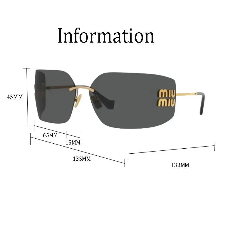 Fashionable Frameless Sunglasses – UV400 Protection Sunglasses