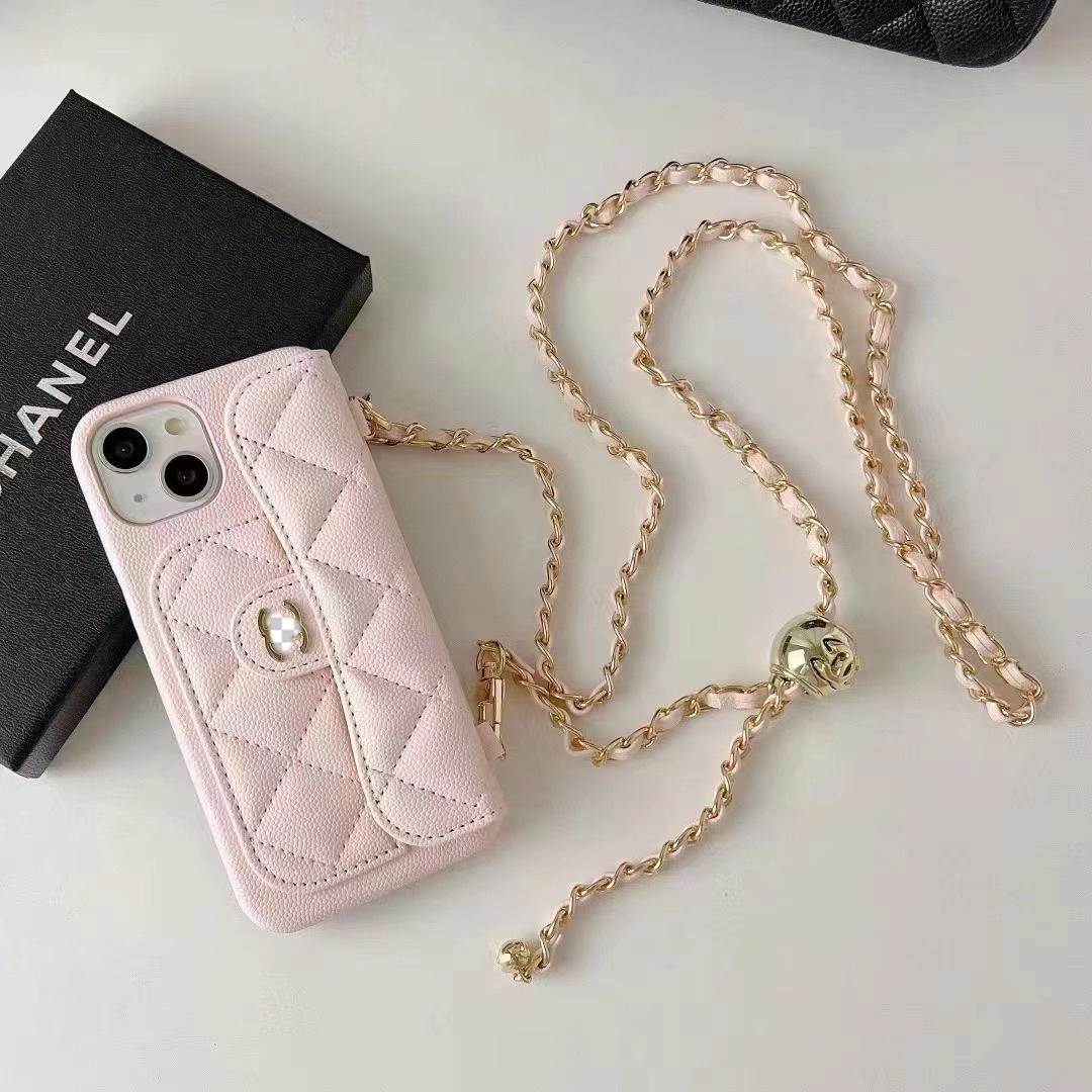 Luxury Wallet iPhone Case With Hand /Crossbody Chain – Slim Luxury Protective Cover