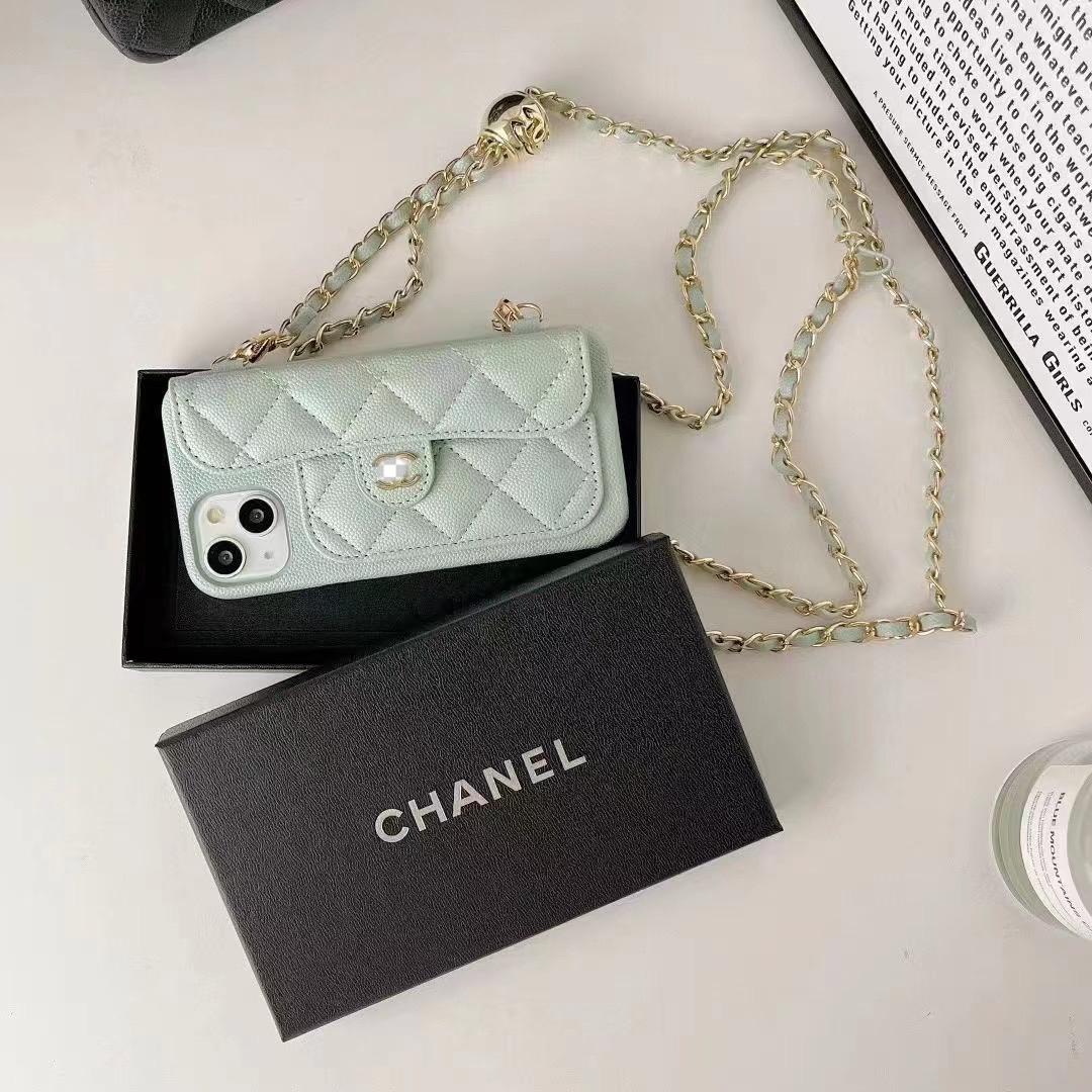 Luxury Wallet iPhone Case With Hand /Crossbody Chain – Slim Luxury Protective Cover