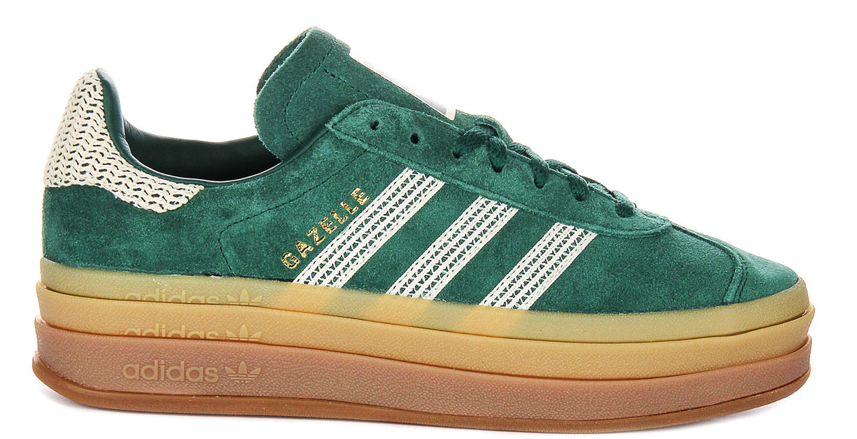 Adidas Gazelle Bold W In Green Gold For Women