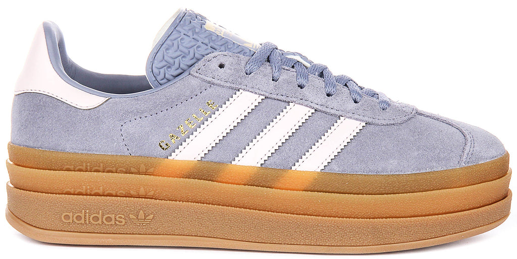 Adidas Gazelle Bold J In Grey Pink For Youth