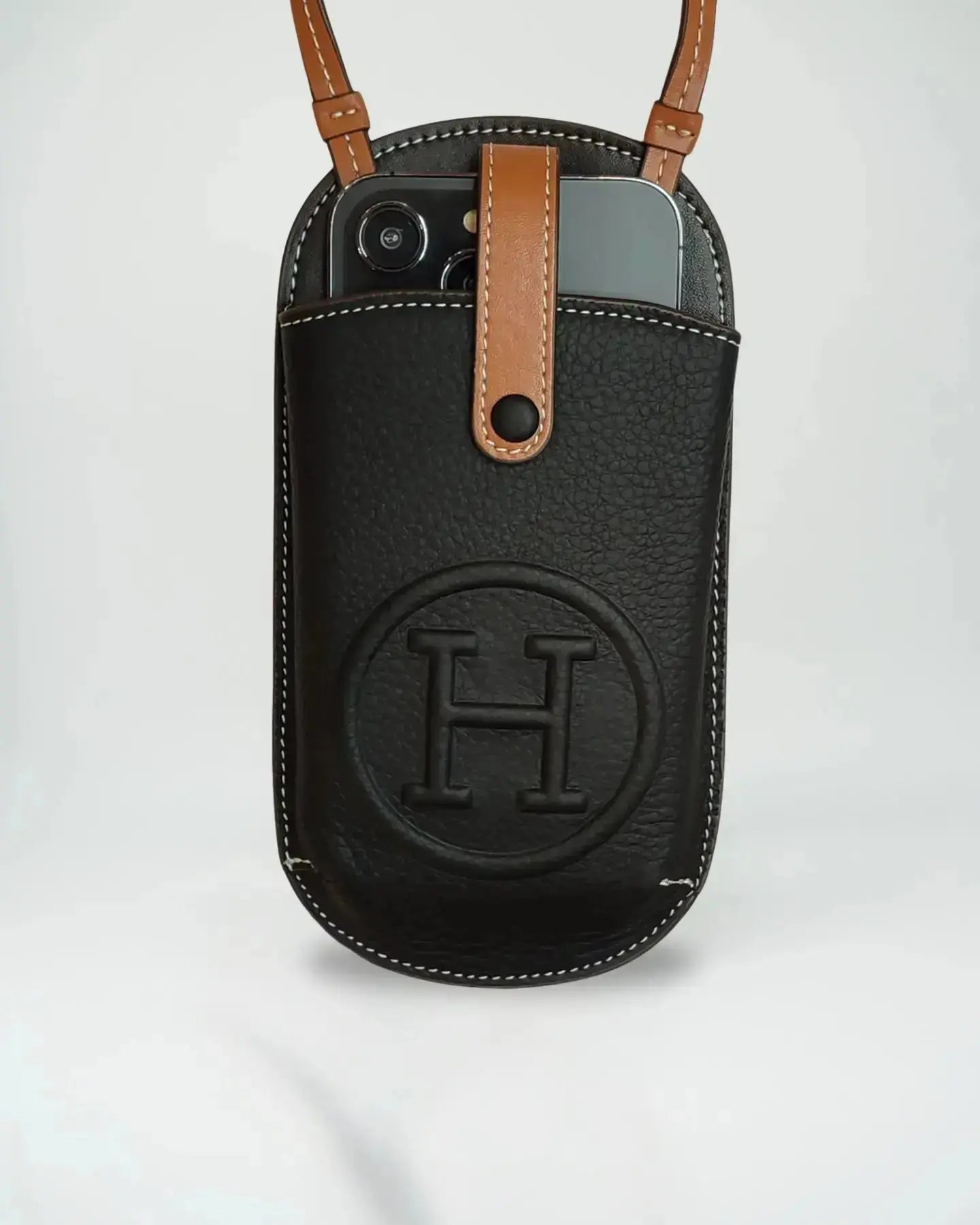 Orange Pouch iPhone Case Crossbody Strap