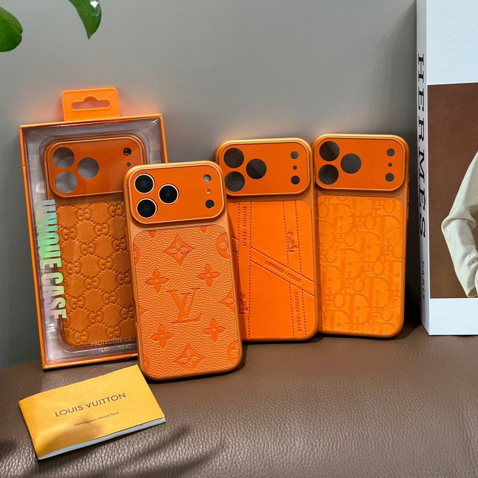 Orange Luxury Protective Case For iPhone 17 /16 /15 /14