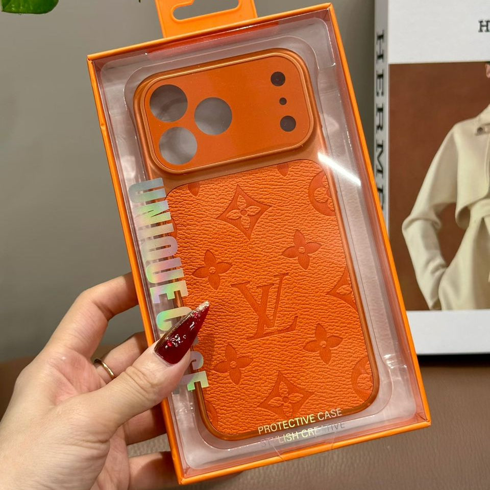 Orange Luxury Protective Case For iPhone 17 /16 /15 /14