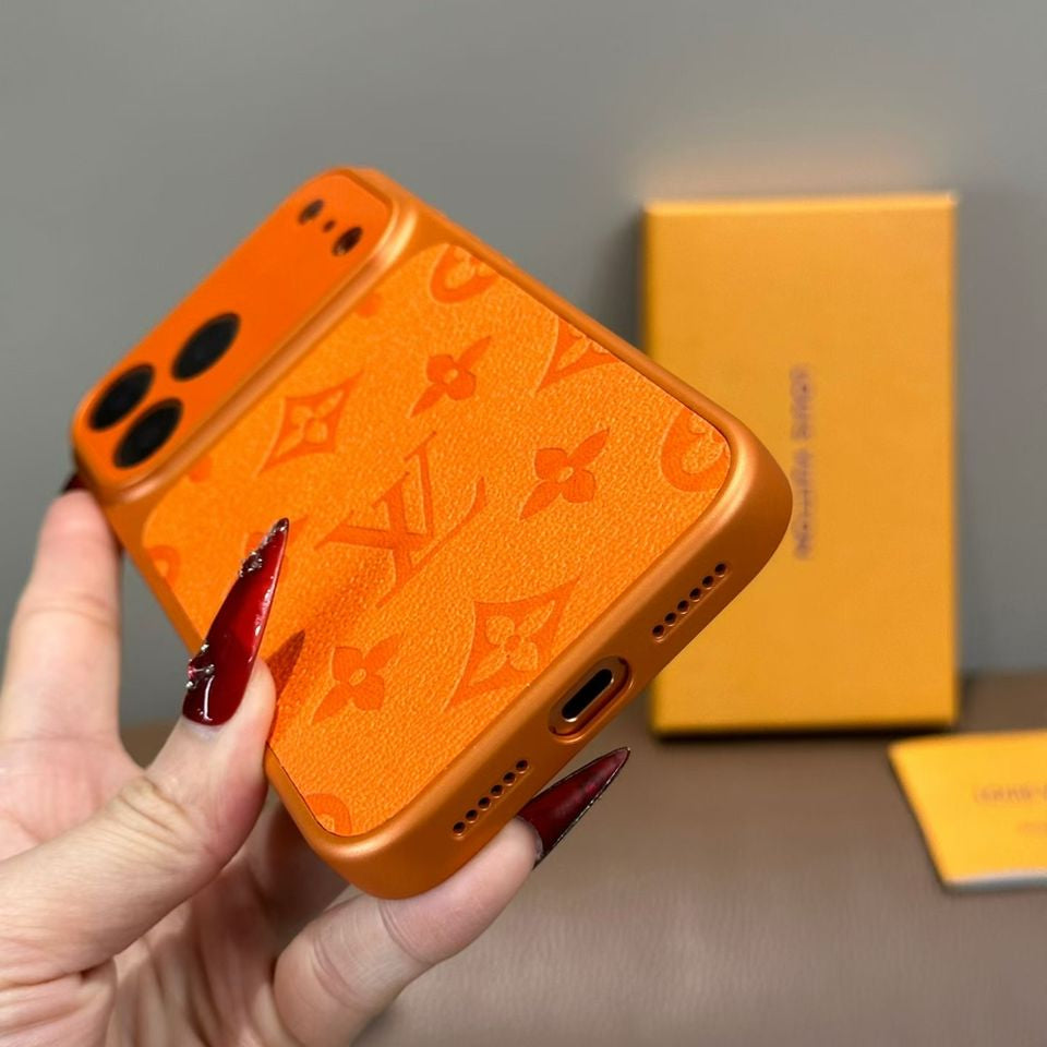 Orange Luxury Protective Case For iPhone 17 /16 /15 /14