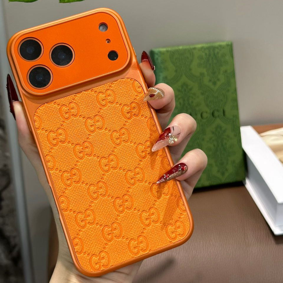 Orange Luxury Protective Case For iPhone 17 /16 /15 /14