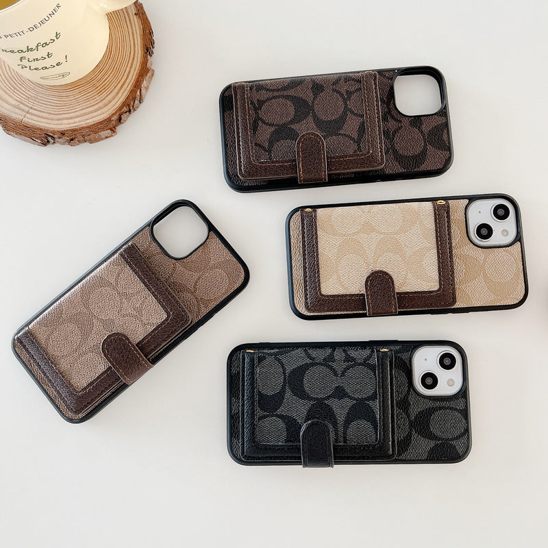 Classic iPhone Case With Wallet And Crossbody Strap White