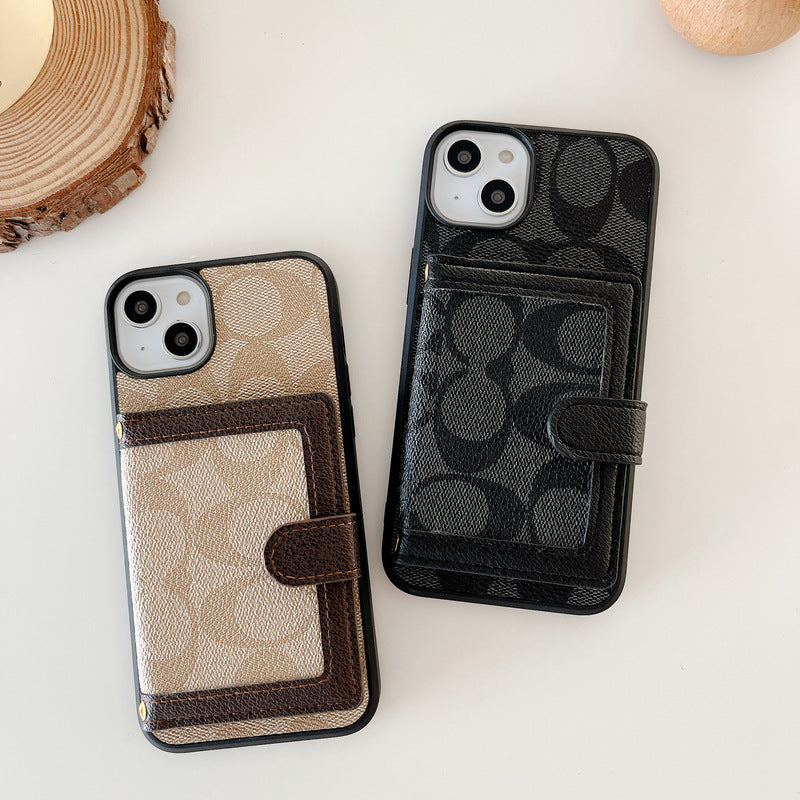 Classic iPhone Case With Wallet And Crossbody Strap White