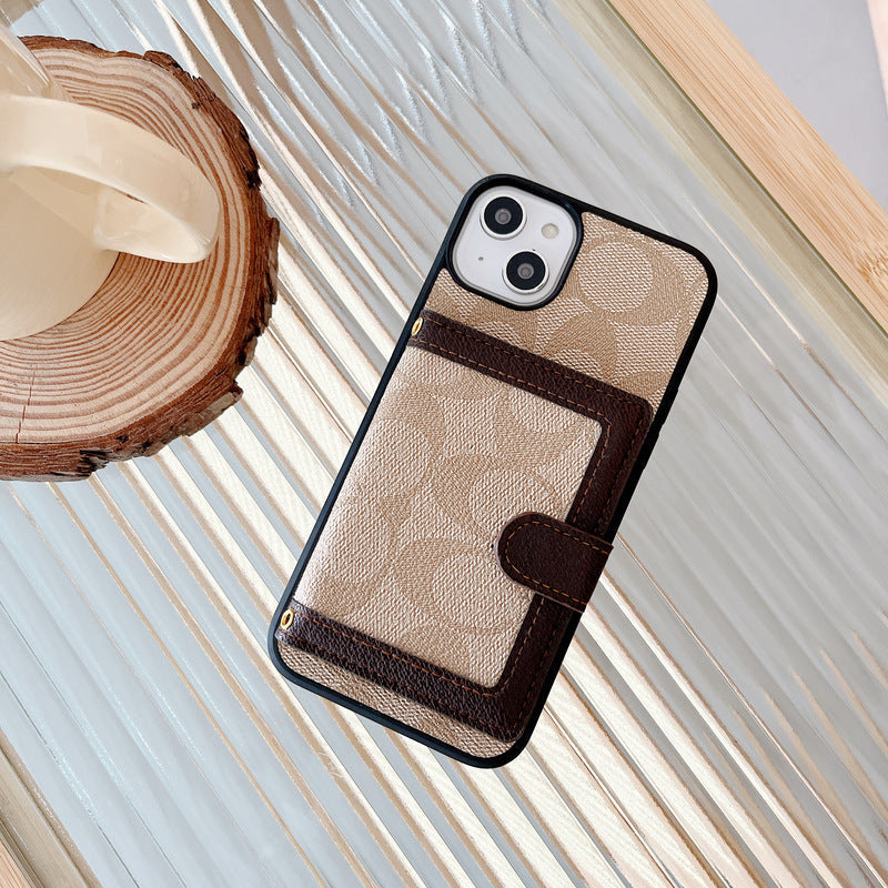 Classic iPhone Case With Wallet And Crossbody Strap White