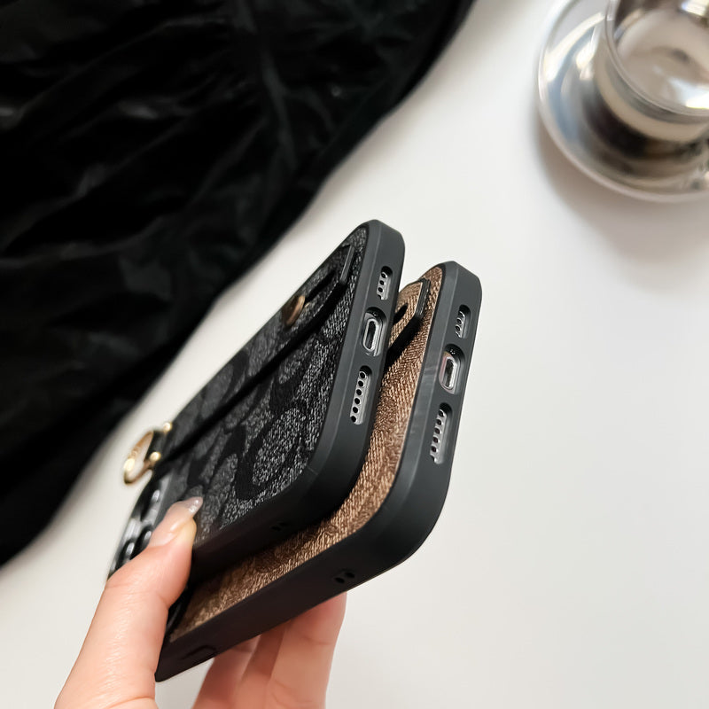 Classic iPhone Case With Holder Coffee – Slim Luxury Protective Cover