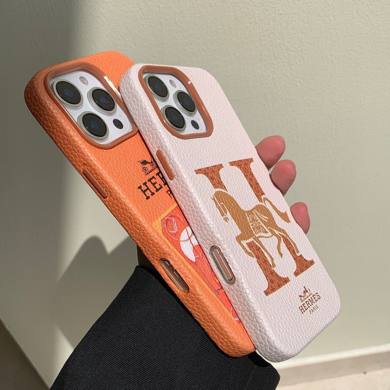 Classic Leather iPhone Case – Shockproof Protective Phone Cover