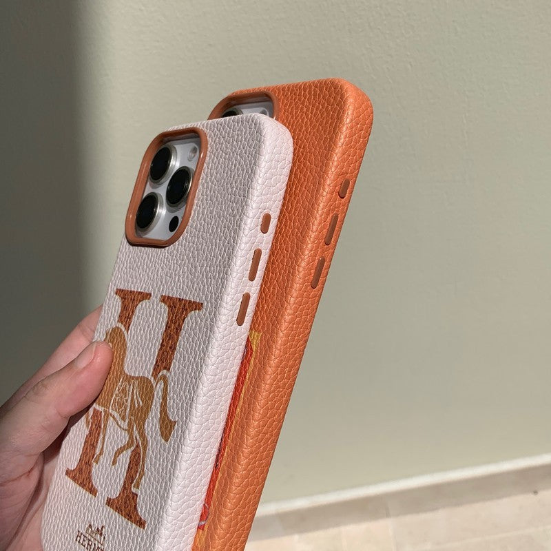 Classic Leather iPhone Case – Shockproof Protective Phone Cover